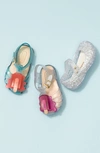 Mini Melissa Kids' Campana Mary Jane Flat In Blue Glitter