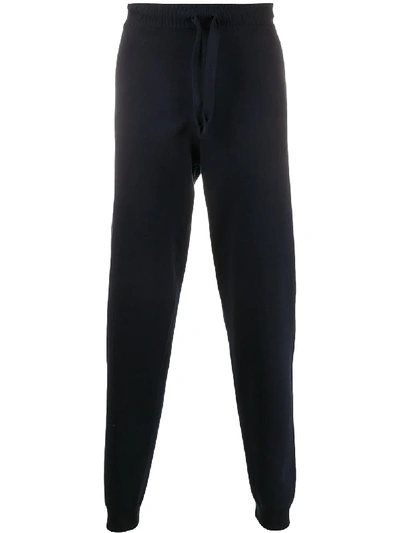 Corneliani Slim-fit Jersey Knit Track Pants In Navy