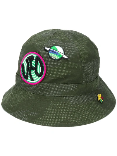 Ps By Paul Smith Logo-patch Bucket Hat In Green