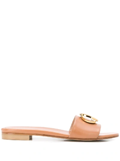 Stuart Weitzman Trouseroletten Mit Logo In Brown