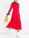 ALTUZARRA Smocked Off The Shoulder Dress Red