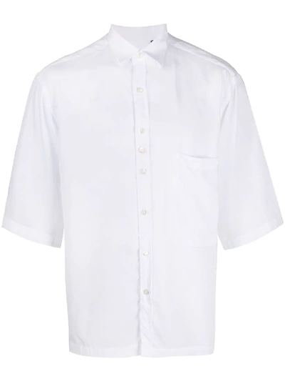Costumein One Pocket Short-sleeved Shirt In White