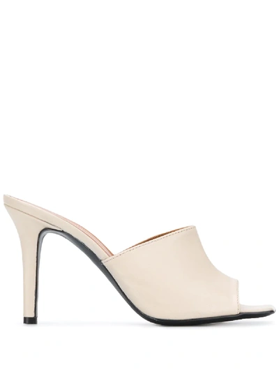 Paul Warmer Lolita Open-toe Mules In Neutrals