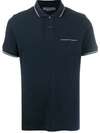 CORNELIANI STRIPED POLO SHIRT