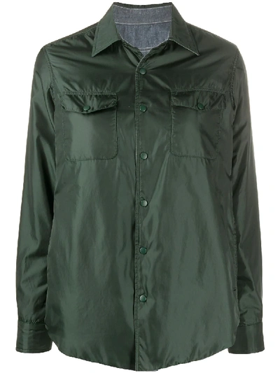 Aspesi Flap-pocket Technical Shirt Jacket In Green
