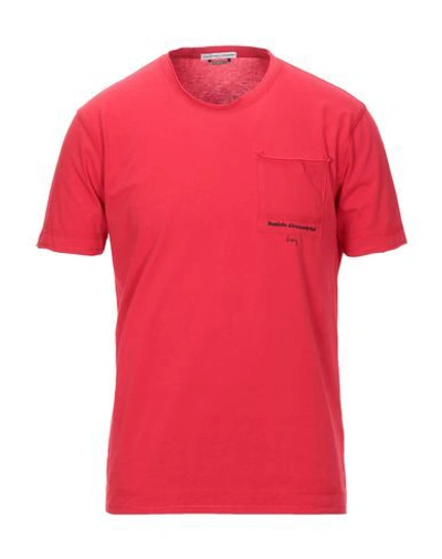 Grey Daniele Alessandrini T-shirts In Red