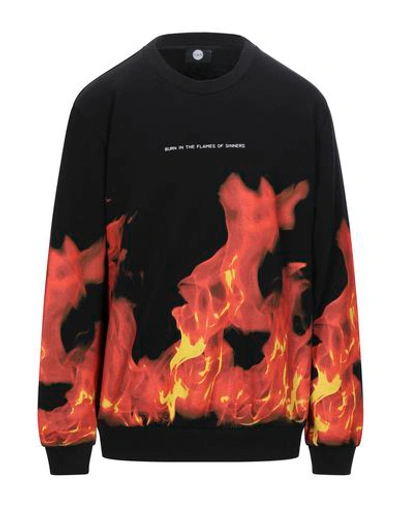 Ihs "ysf" Printed Cotton Jersey Sweatshirt In Black