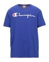 Champion T-shirts In Blue