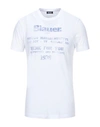 Blauer T-shirt In White