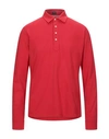 Mp Massimo Piombo Polo Shirts In Red