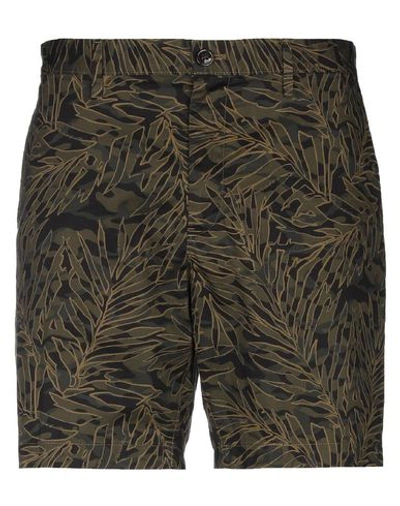 Michael Kors Mens Man Shorts & Bermuda Shorts Military Green Size 32 Cotton, Elastane