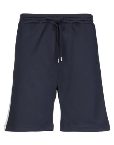 Brian Dales Man Shorts & Bermuda Shorts Midnight Blue Size L Polyester, Cotton