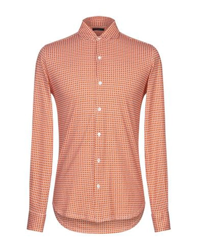 Sartorio Patterned Shirt In Rust