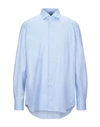 Xacus Solid Color Shirt In Sky Blue