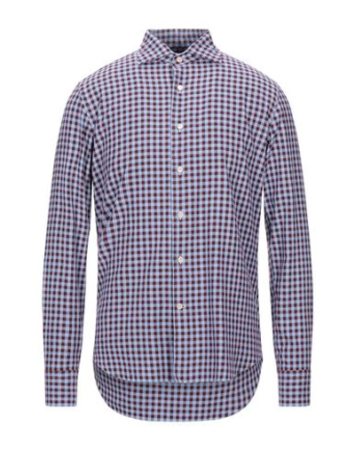 Alessandro Gherardi Checked Shirt In Deep Purple