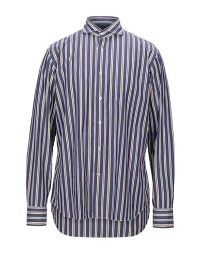 Alessandro Gherardi Striped Shirt In Dark Blue