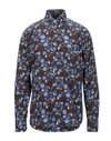 Alessandro Gherardi Man Shirt Black Size 16 Cotton In Brown