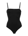 Atm Anthony Thomas Melillo Stretch-pima Cotton Jersey Thong Bodysuit In Black