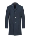 Grey Daniele Alessandrini Coats In Blue