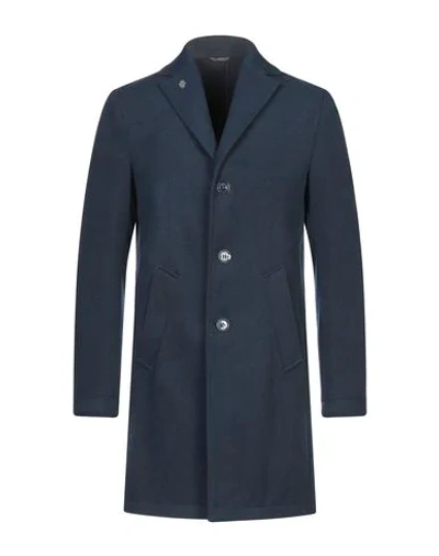 Grey Daniele Alessandrini Coats In Blue