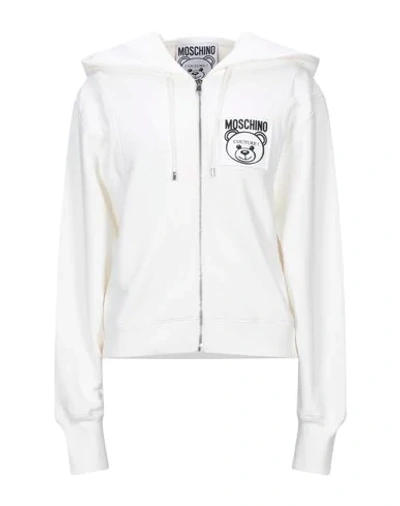 Moschino Hooded Sweatshirt In White