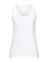 Majestic Soft Touch Crewneck Tank Top In White
