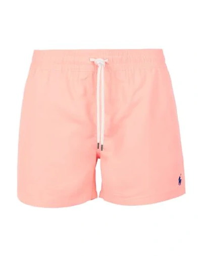 Polo Ralph Lauren Swim Shorts In Salmon Pink