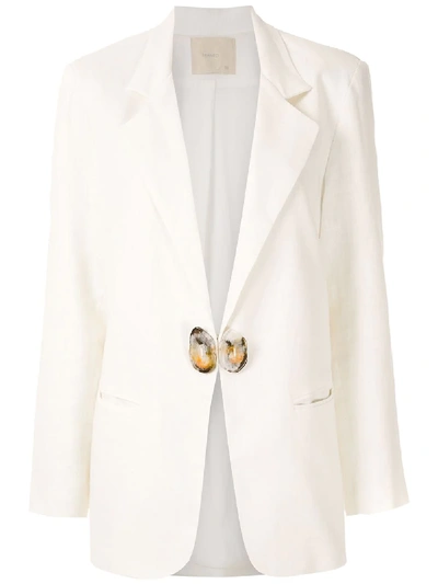 Framed Borgonha Tailored Blazer In White