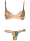 Amir Slama Cocar Francês Printed Bikini Set In Multicolour