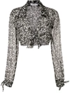 Amir Slama Silk Margarida Shirt In Black