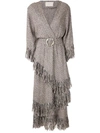 FRAMED COLORADO FRINGED MIDI DRESS