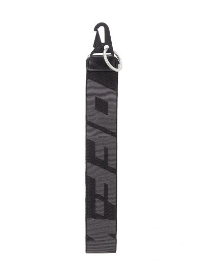 Off-white Logo-strap Keyring In Black