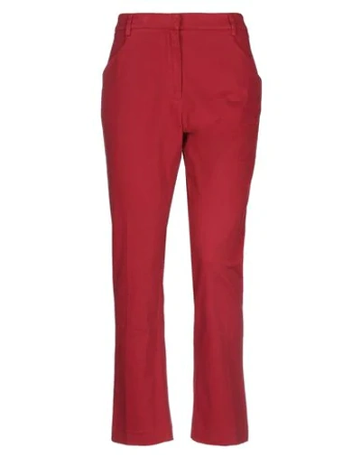 True Royal Woman Pants Red Size 4 Cotton, Elastane In Red