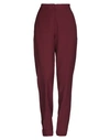 BLUMARINE BLUMARINE WOMAN PANTS BURGUNDY SIZE 2 POLYESTER, WOOL, ELASTANE,13462183GA 3