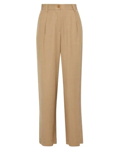 Iris & Ink Delisha Cropped Pleated Twill Tapered Trousers In Beige