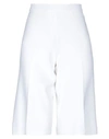 LIVIANA CONTI LIVIANA CONTI WOMAN SHORTS & BERMUDA SHORTS WHITE SIZE 8 VISCOSE, POLYAMIDE,13466317VS 5