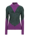 Gcds Panelled Metallic Sweater In Green