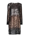 Clips Short Sequined Dress In Brown