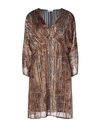 Liu •jo Short Dresses In Brown