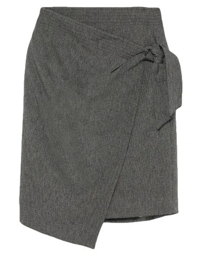Manila Grace Midi Skirts In Grey