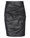 P.a.r.o.s.h Parosh Drape Detail Skirt In Black