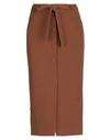 Jijil Midi Skirts In Brown