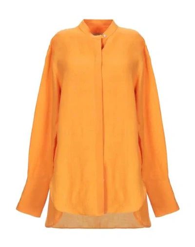 The Loom Linen Shirt In Orange