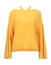 8PM 8PM WOMAN TOP OCHER SIZE M ACETATE, SILK,38917112KW 5