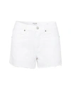 Frame Le Simone Fray Hem Denim Cutoff Shorts In White