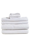 Dkny Quick Dry 6 Pieces Towel Set Bedding In White