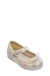 Mini Melissa Kids' Sweet Love Ii Mary Jane Flat In Beige Glitter