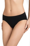 Hanro Seamless Midi Stretch-cotton Briefs In Black