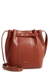 Demellier Naples Leather Shoulder Bag In Cognac