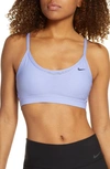 Nike Indy Shadow Stripe Sports Bra In L Thsl/black